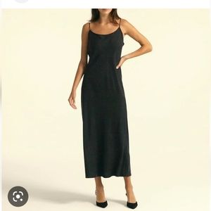 NWT Eco Cupro Slip Dress Black
